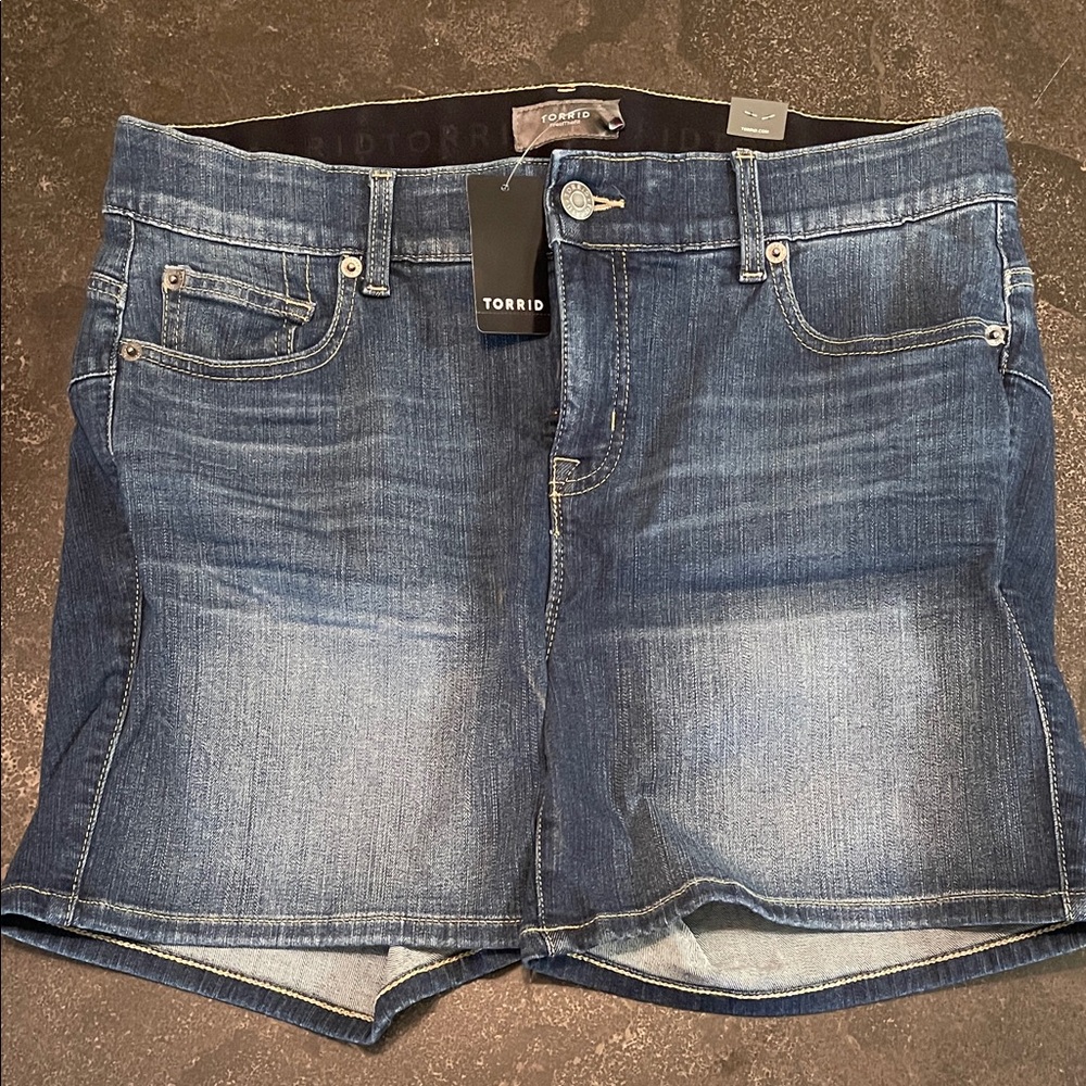 Torrid Dark Blue Denim Shorts